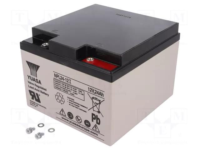 Re-battery: acid-lead; 12V; 24Ah; AGM; maintenance-free YUASA ACCU-HP24-12L/Y