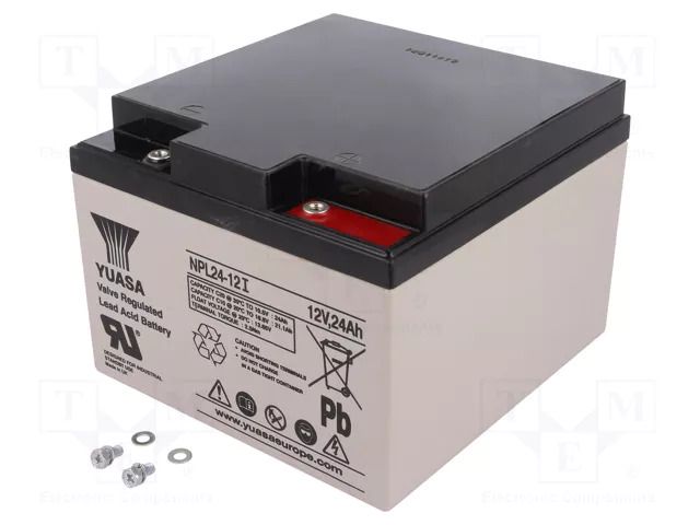 Re-battery: acid-lead; 12V; 24Ah; AGM; maintenance-free YUASA ACCU-HP24-12L/Y