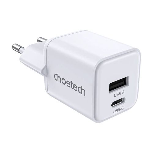 Wall Charger Choetech PD30W Dual ports 1C1A (White), Choetech PD5012-white