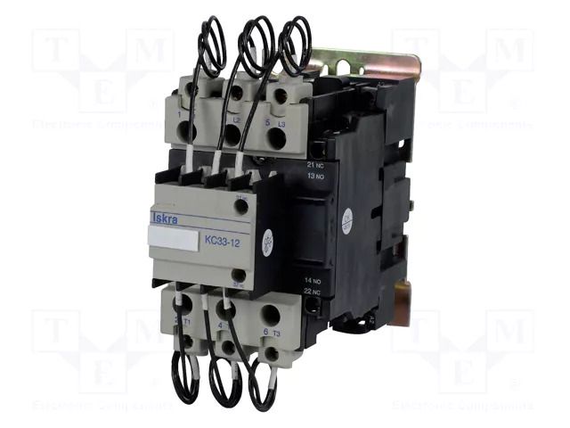 Contactor: 3-pole; for DIN rail mounting; Uoper: 240VAC,440VAC ISKRA KC33-12