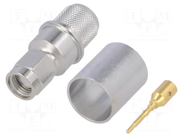 Connector: SMA; plug; male; straight; 50Ω; crimped; for cable; PTFE TELEGÄRTNER J01150A0588