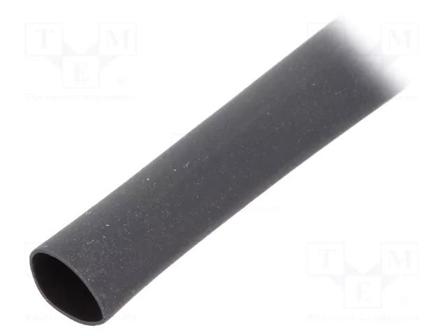 Heat shrink sleeve; thin walled,flexible; 2: 1; 4.8mm; black; reel HELLERMANNTYTON TF21-4.8/2.4BK300