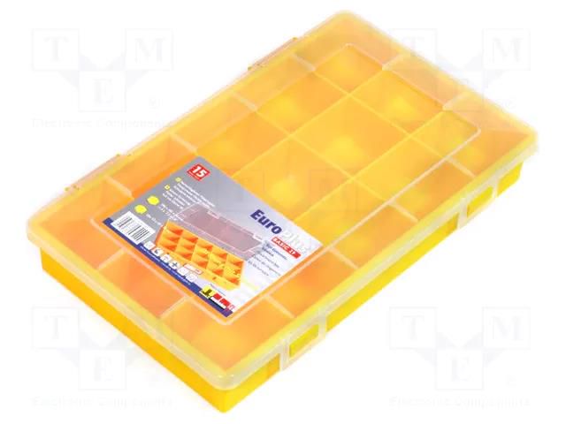 Container: collective; with partitions; polypropylene; yellow ALLIT AG W-457220