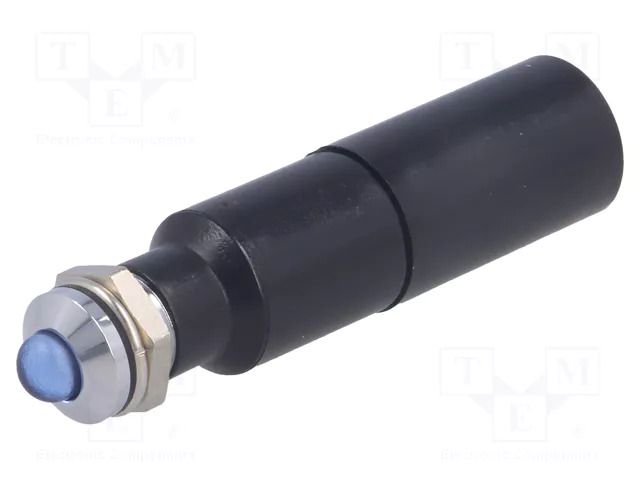 Indicator: LED; prominent; blue; 230VAC; Ø8.2mm; IP67; connectors SIGNAL-CONSTRUCT SWQU08428