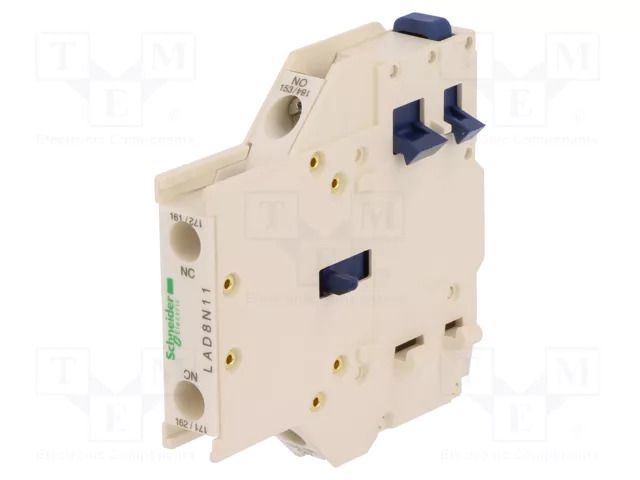 Auxiliary contacts; Leads: screw terminals; side; TeSys D SCHNEIDER ELECTRIC LAD8N11