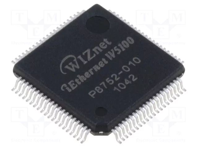 IC: Ethernet controller; 8bit BUS,SPI; LQFP80; -40÷85°C; Ch: 4 WIZNET W5100