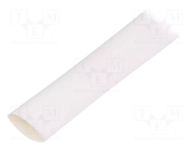 Heat shrink sleeve; thin walled; 3: 1; 12mm; L: 30m; white; reel HELLERMANNTYTON TF31-12/4WH30