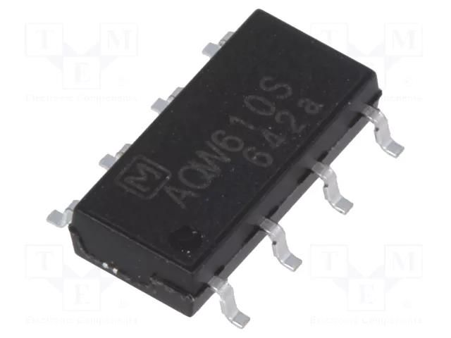 Relay: solid state; Icntrl max: 3mA; 100mA; max.350VAC; max.350VDC PANASONIC AQW610S
