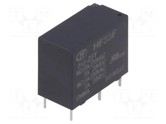 Relay: electromagnetic; SPDT; Ucoil: 12VDC; 10A; 5A/250VAC; PCB HONGFA RELAY HF33F/012-ZST