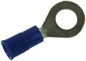 TERMINAL, RING TONGUE, 1/4IN, CRIMP BLUE 94731