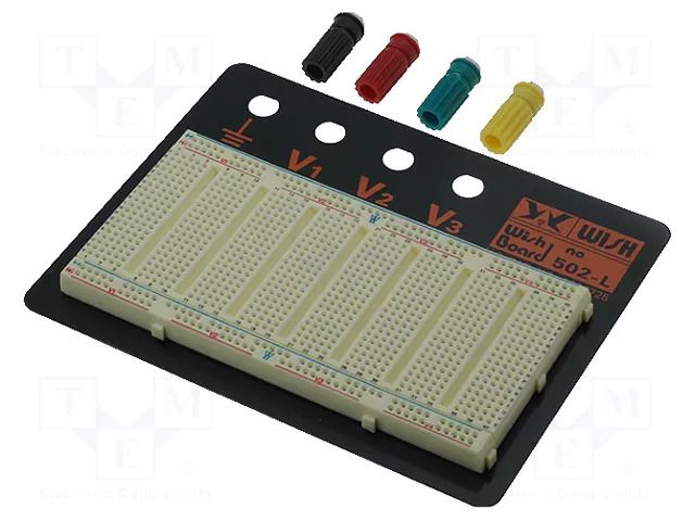 Board: universal; prototyping,solderless; W: 125mm; L: 160mm WISHER ENTERPRISE WBU-502L