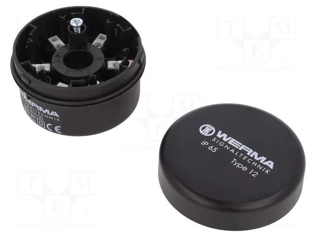 Module: base; black; IP65; Ø70x26.5mm; KombiSIGN 71; -20÷50°C WERMA WER-64081000