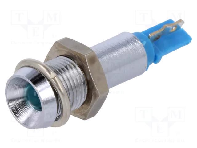 Indicator: LED; recessed; blue; 24÷28VAC; Ø6.2mm; for soldering SIGNAL-CONSTRUCT SMBD06404