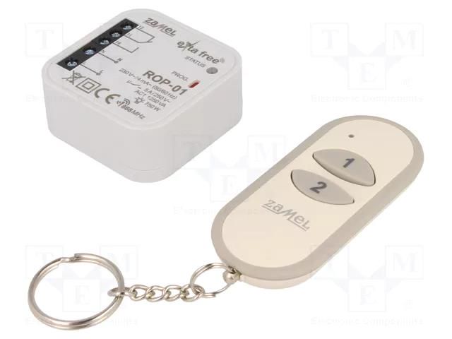 Wireless control set; IP20; EXTA FREE; -10÷55°C; 868.32MHz ZAMEL RZB-05