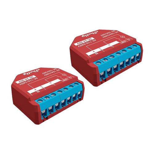 Shelly Plus 1PM Set of 2 Relays with Power measurement, WiFi/Bluetooth, Shelly 1PMx2