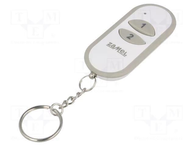 Remote control; IP20; EXTA LIFE; 350m; Ch: 2; No.of butt: 2 ZAMEL P-457/2