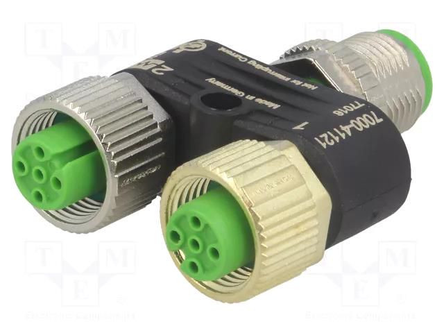 T adapter; M12 male,M12 female x2; A code-DeviceNet / CANopen MURRELEKTRONIK 7000-41121-0000000