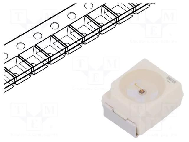 LED; red; SMD; 3528,PLCC2; 240÷480mlm; 71÷140mcd; 1.8÷2.3VDC; 120° ams OSRAM LS-T676-Q1R2-1
