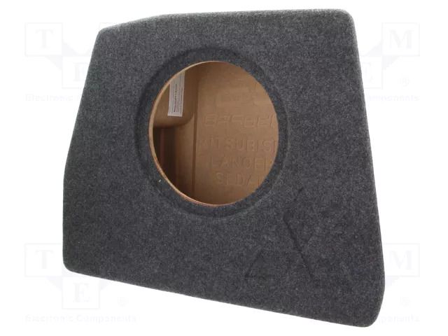 Car loudspeaker enclosure; MDF; grey melange; 250mm; Mitsubishi BASSER OBGL.MITSUBISHI.03