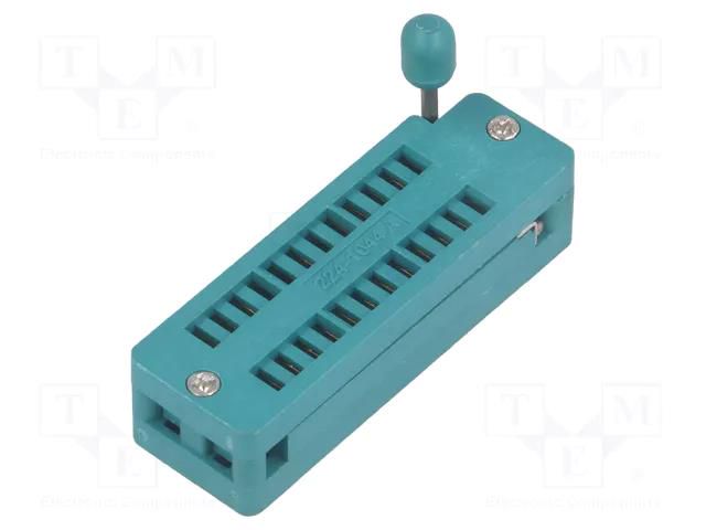 Socket: integrated circuits; ZIF; DIP24; 7.62mm; THT; demountable CONNFLY DS1044-240G