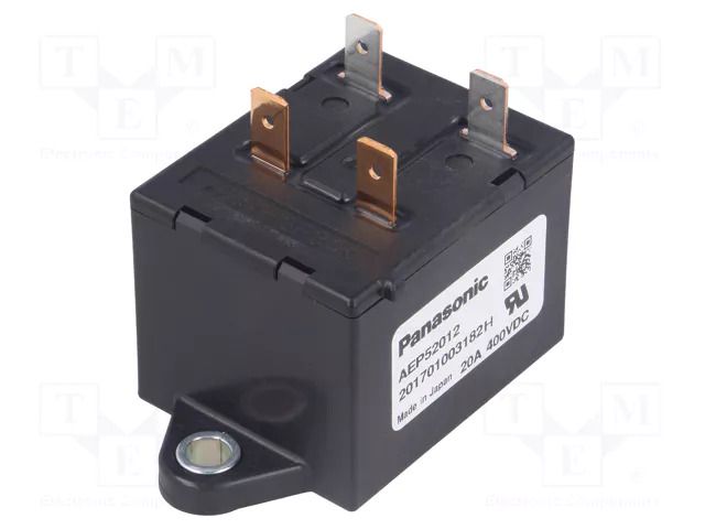 Relay: electromagnetic; SPST-NO; Ucoil: 12VDC; Icontacts max: 20A PANASONIC AEP52012
