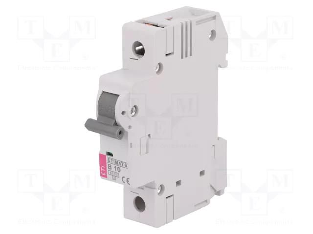 Circuit breaker; 230/400VAC; Inom: 10A; Poles: 1; Charact: B; 6kA ETI POLAM 002111514