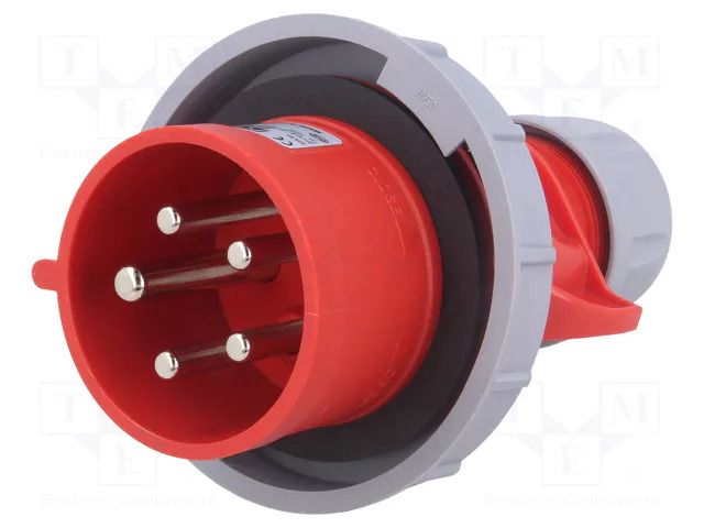 Connector: AC supply 3-phase; plug; male; 32A; 400VAC; Shark; IP67 PCE 70252-6