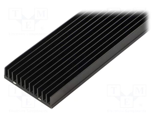 Heatsink: extruded; grilled; black; L: 1000mm; W: 59.69mm; H: 15mm FISCHER ELEKTRONIK SK630/1000/SA