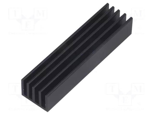 Heatsink: extruded; grilled; black; L: 75mm; W: 19mm; H: 14mm FISCHER ELEKTRONIK SK633/75/SA