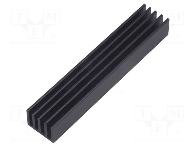 Heatsink: extruded; grilled; black; L: 100mm; W: 19mm; H: 10mm FISCHER ELEKTRONIK SK632/100/SA