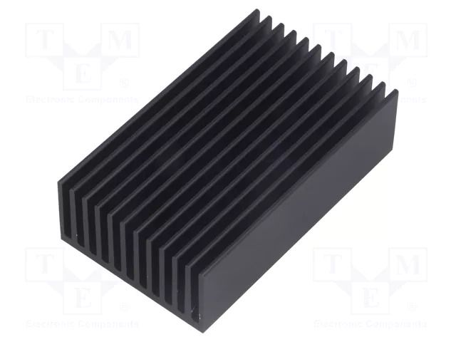 Heatsink: extruded; grilled; black; L: 75mm; W: 45mm; H: 22mm FISCHER ELEKTRONIK SK626/75/SA