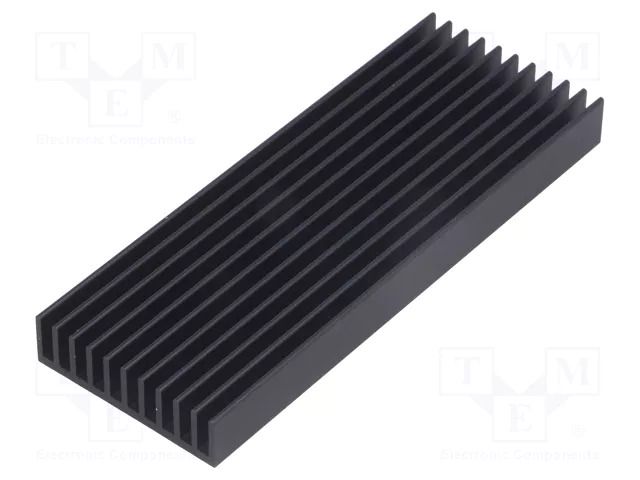 Heatsink: extruded; grilled; black; L: 100mm; W: 37mm; H: 10mm FISCHER ELEKTRONIK SK564/100/SA