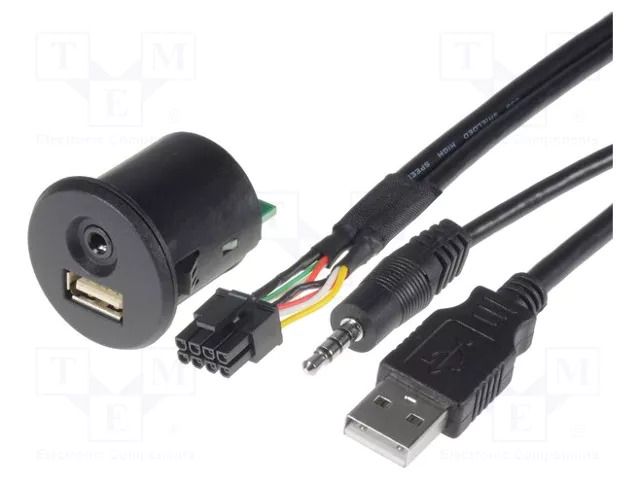 USB/AUX adapter; Nissan; Jack 3,5mm 4pin socket,USB A socket PER.PIC. USB.NISSAN.01