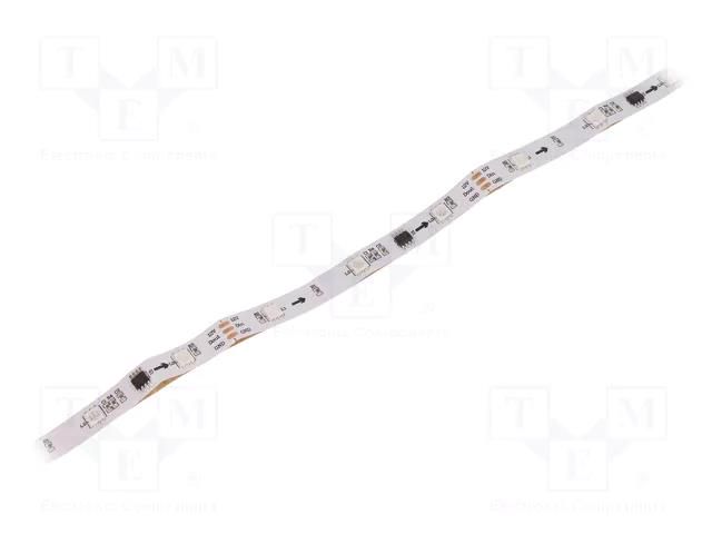 Programmable LED tape; RGB; 5050; LED/m: 30; 10mm; IP20; 140°; 12VDC WORLDSEMI HCCBB30W