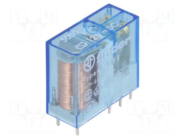 Relay: electromagnetic; DPDT; Ucoil: 12VDC; Icontacts max: 15A FINDER 40.52.7.012.5000