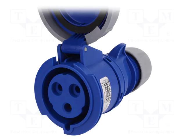 Connector: AC supply; socket; female; 32A; 230VAC; Shark; IEC 60309 PCE 2232-6