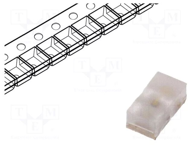 LED; orange; SMD; 0603; 3.55÷7.5mcd; 1.8÷2.6VDC; 1.6x0.8x0.6mm; 80° VISHAY TLMO1000-GS15