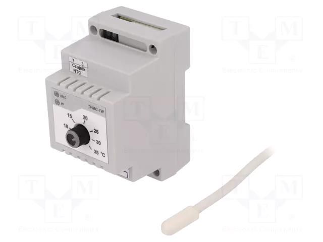 Module: regulator; NTC 47kOhm; temperature; NC,relay; TPMC; white ETRON TP-TPMC-7