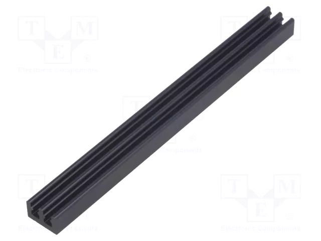 Heatsink: extruded; grilled; black; L: 100mm; W: 10mm; H: 6mm FISCHER ELEKTRONIK SK646/100/SA