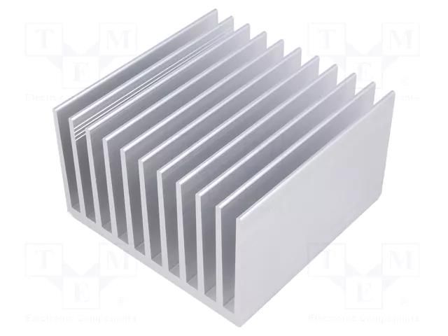 Heatsink: extruded; grilled; natural; L: 100mm; W: 100mm; H: 60mm FISCHER ELEKTRONIK SK644/100/AL