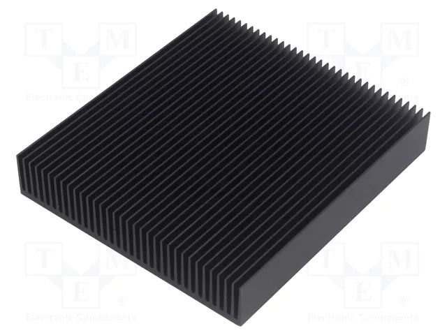 Heatsink: extruded; grilled; black; L: 100mm; W: 90mm; H: 17mm FISCHER ELEKTRONIK SK624/100/SA
