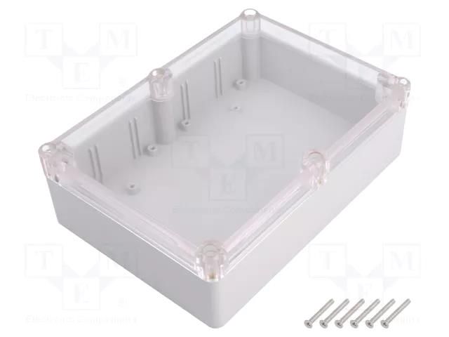 Enclosure: multipurpose; X: 126mm; Y: 176mm; Z: 55mm; ABS; grey; IP65 KRADEX Z74JPH-TM-ABS