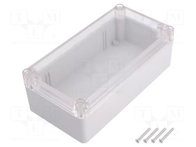 Enclosure: multipurpose; X: 82mm; Y: 158mm; Z: 54mm; ABS; grey; gasket KRADEX Z58JPH-TM-ABS
