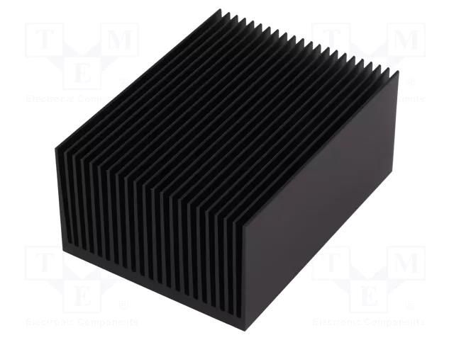 Heatsink: extruded; grilled; black; L: 100mm; W: 75mm; H: 45mm FISCHER ELEKTRONIK SK628/100/SA