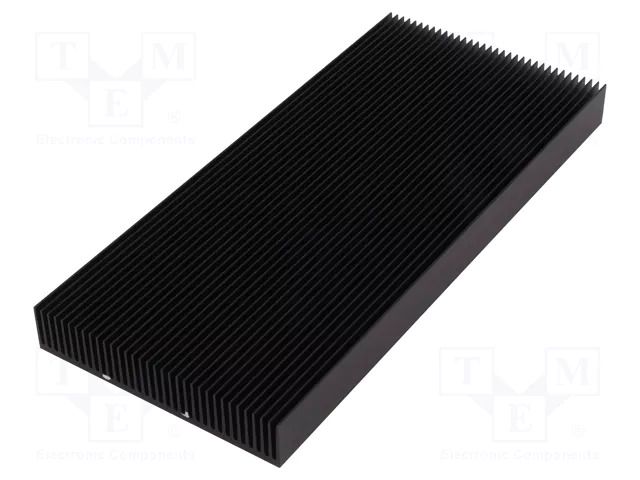 Heatsink: extruded; grilled; black; L: 200mm; W: 90mm; H: 17mm FISCHER ELEKTRONIK SK624/200/SA