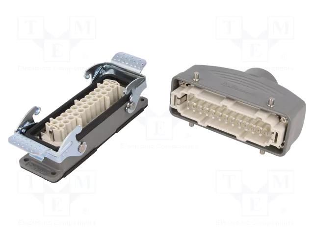 Connector: HDC; male + female; S-E; PIN: 24; 24+PE; size 24B; metal MOLEX MX-93603-0091