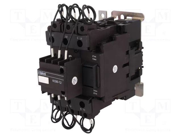 Contactor: 3-pole; for DIN rail mounting; Uoper: 240VAC,440VAC ISKRA KC60-12