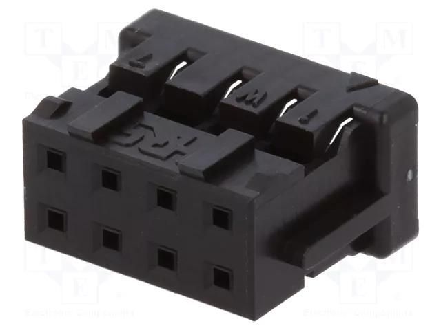 Connector: wire-wire/PCB; plug; female; PIN: 8; SignalBee; straight HIROSE DF11-8DS-2C