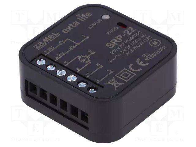 Blinds controller; flush mount; 230VAC; NO x2; IP20; Ioper.max: 5A ZAMEL SRP-22