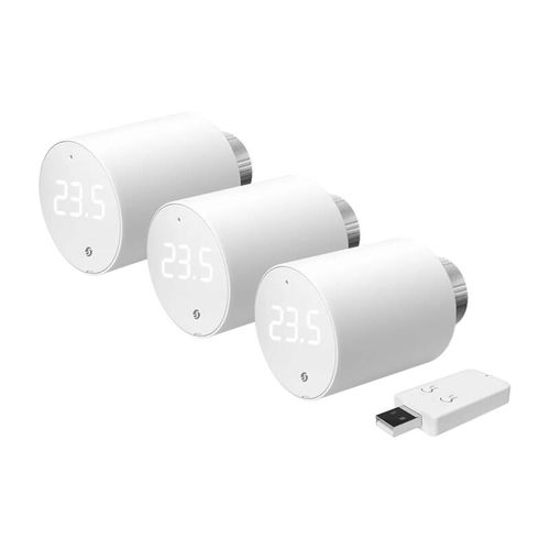 Shelly BLU TRV Thermostatic head, WiFi/Bluetooth (3 pieces with control unit), Shelly TRV3-pack